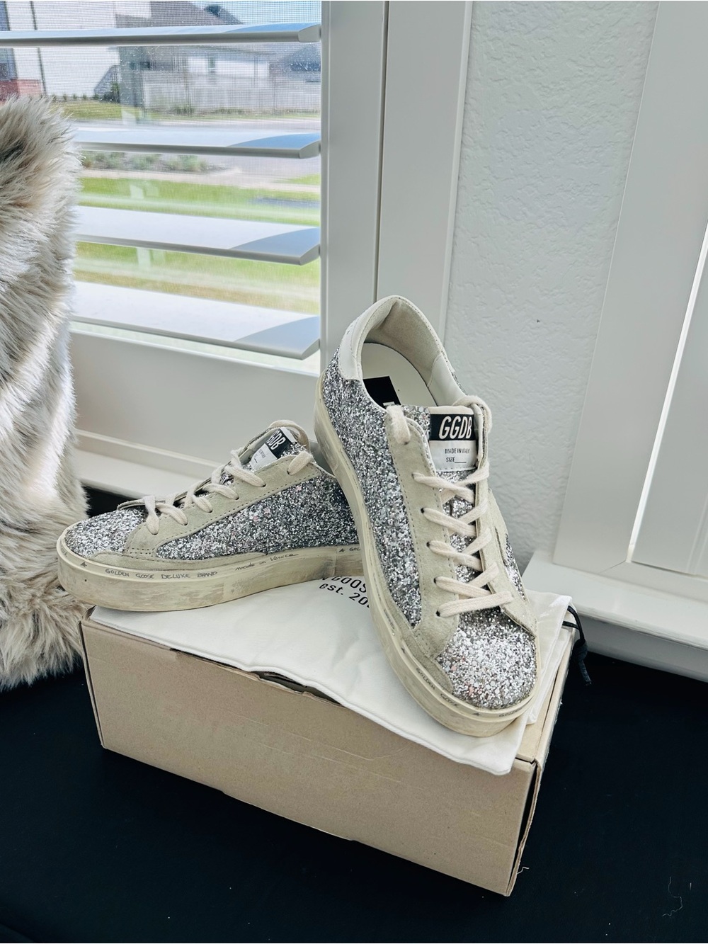 Golden Goose Hi Star Sneakers Glitter Design